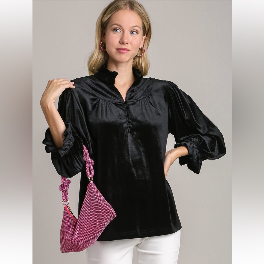 💫Velvet High Ruffle Top💫 - Picture 14 of 14